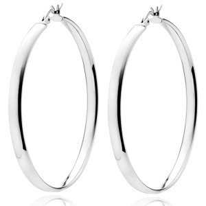 Cercei rotunzi argint Ø50 mm x 4 mm Classic Hoops DiAmanti KHV450R-DIA (Argint 925‰ 7,5 g.)